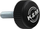 K&M 01-82-838-55 SPARE KNURLED SCREW KNOB M6 x 22mm, with K&M logo